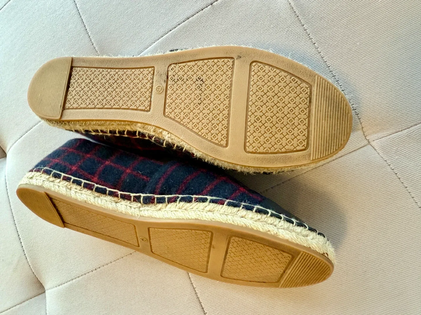 Tory Burch Espadrille Flats - Plaid, Size 8 image indicator(4)
