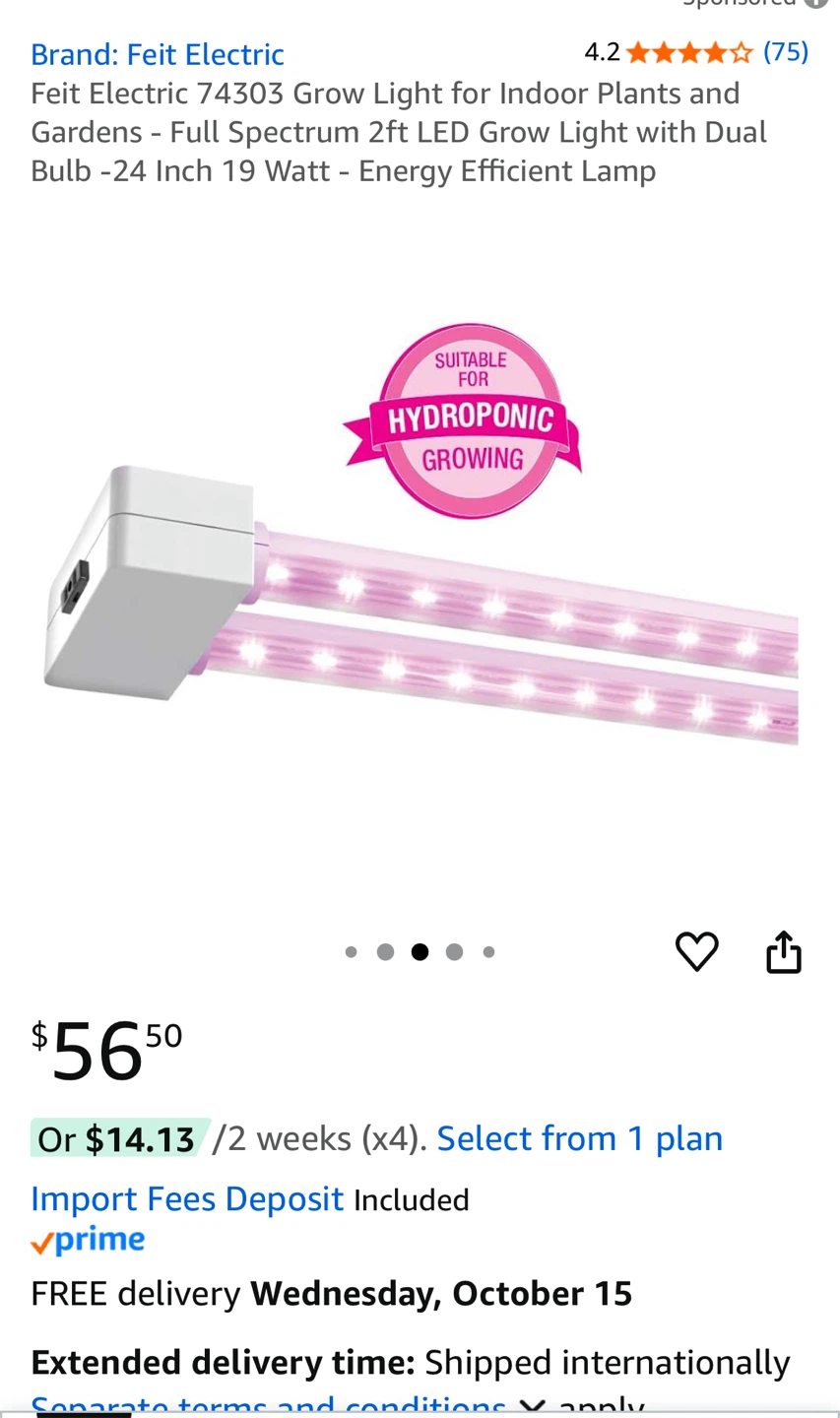 Feit Electric 74303 Grow Light - Indoor Plants