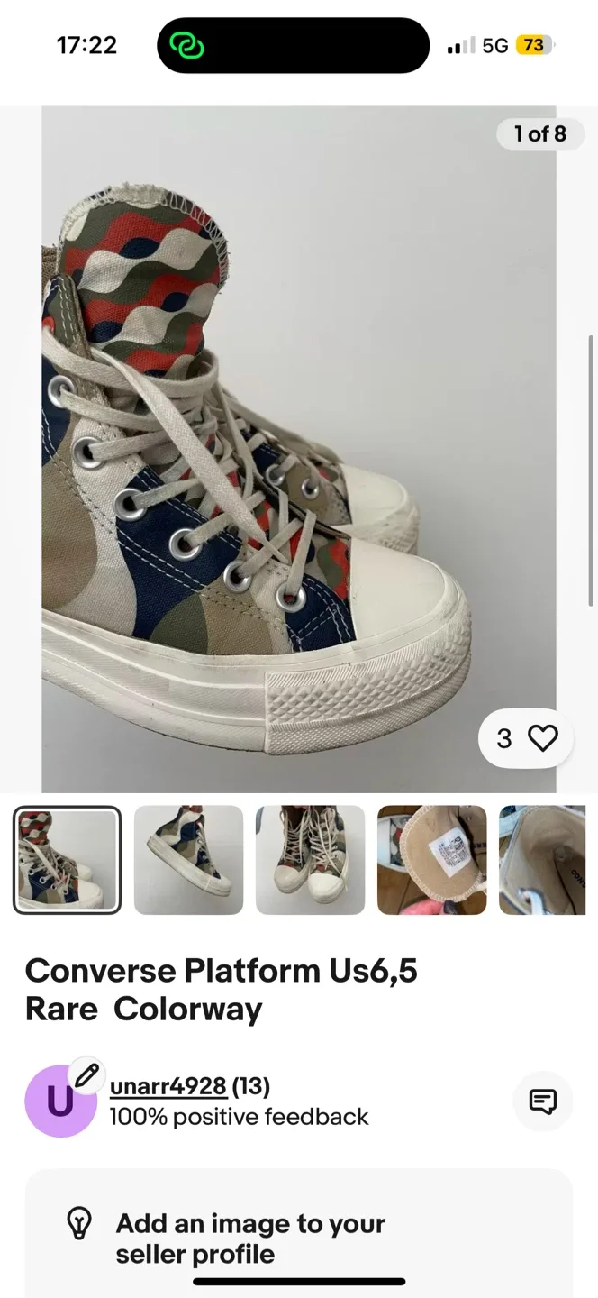 Converse Platform High Top - US 6.5 image indicator(4)