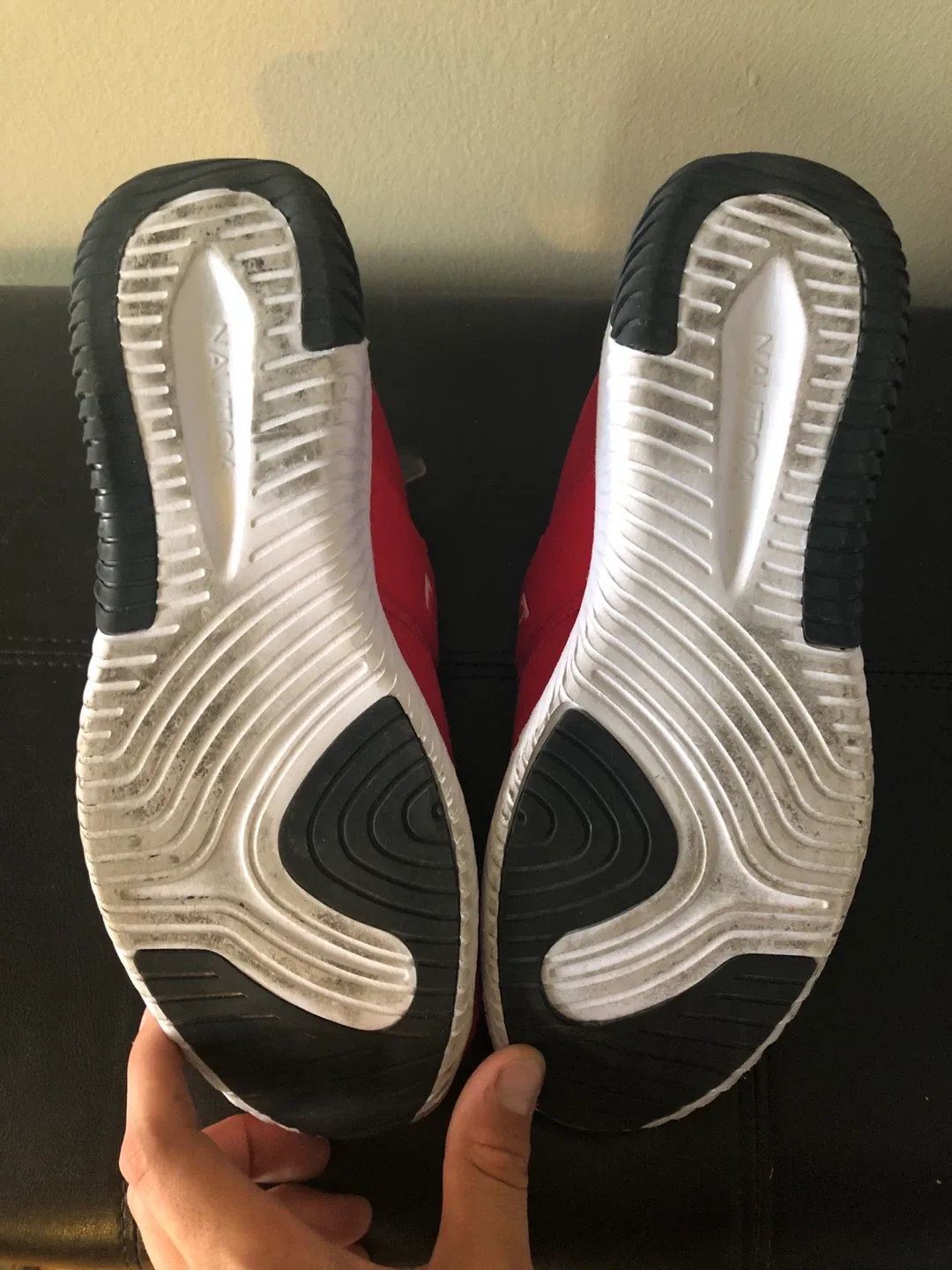 Nautica Red Slip-On Shoes Size 13 image indicator(2)