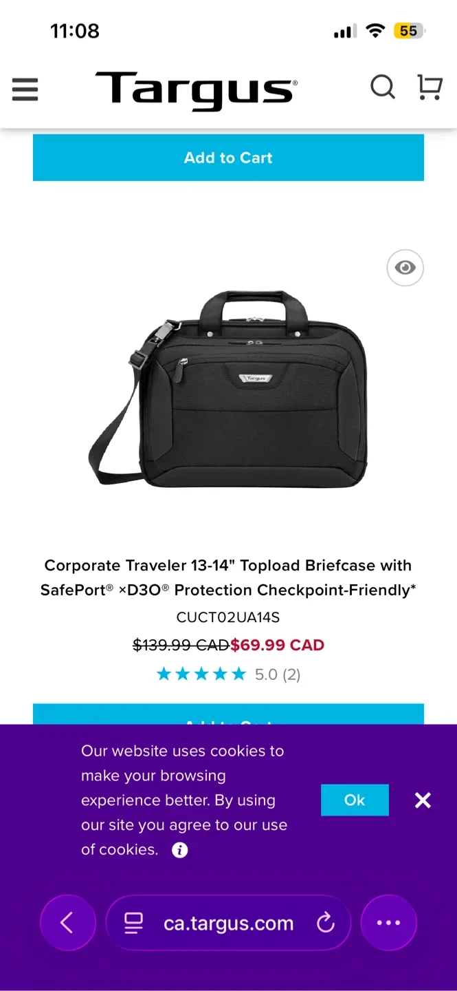 New Targus Corporate Traveler 13-14" Briefcase image indicator(5)