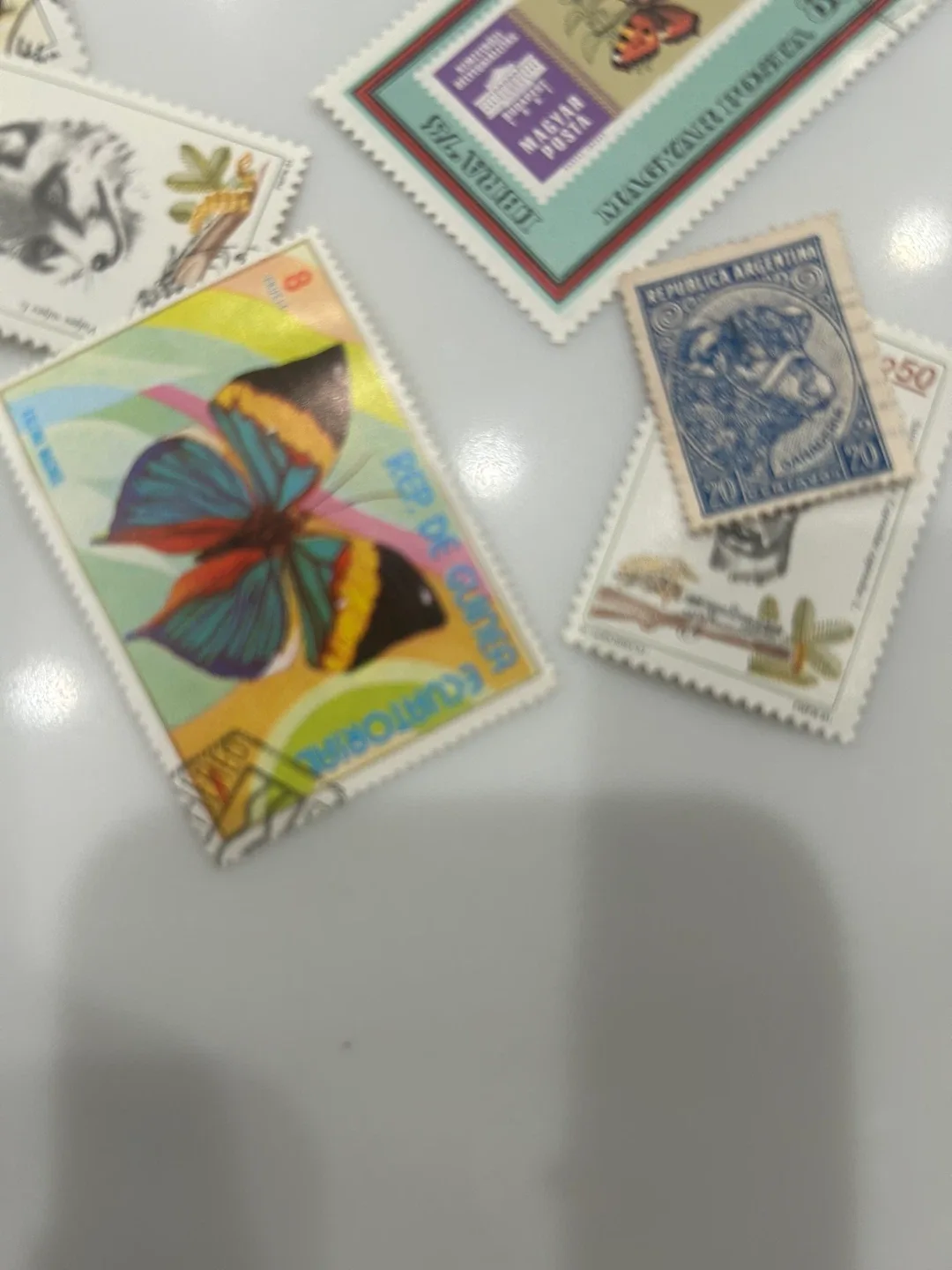 Vintage stamp collection from different years and countries image indicator(5)