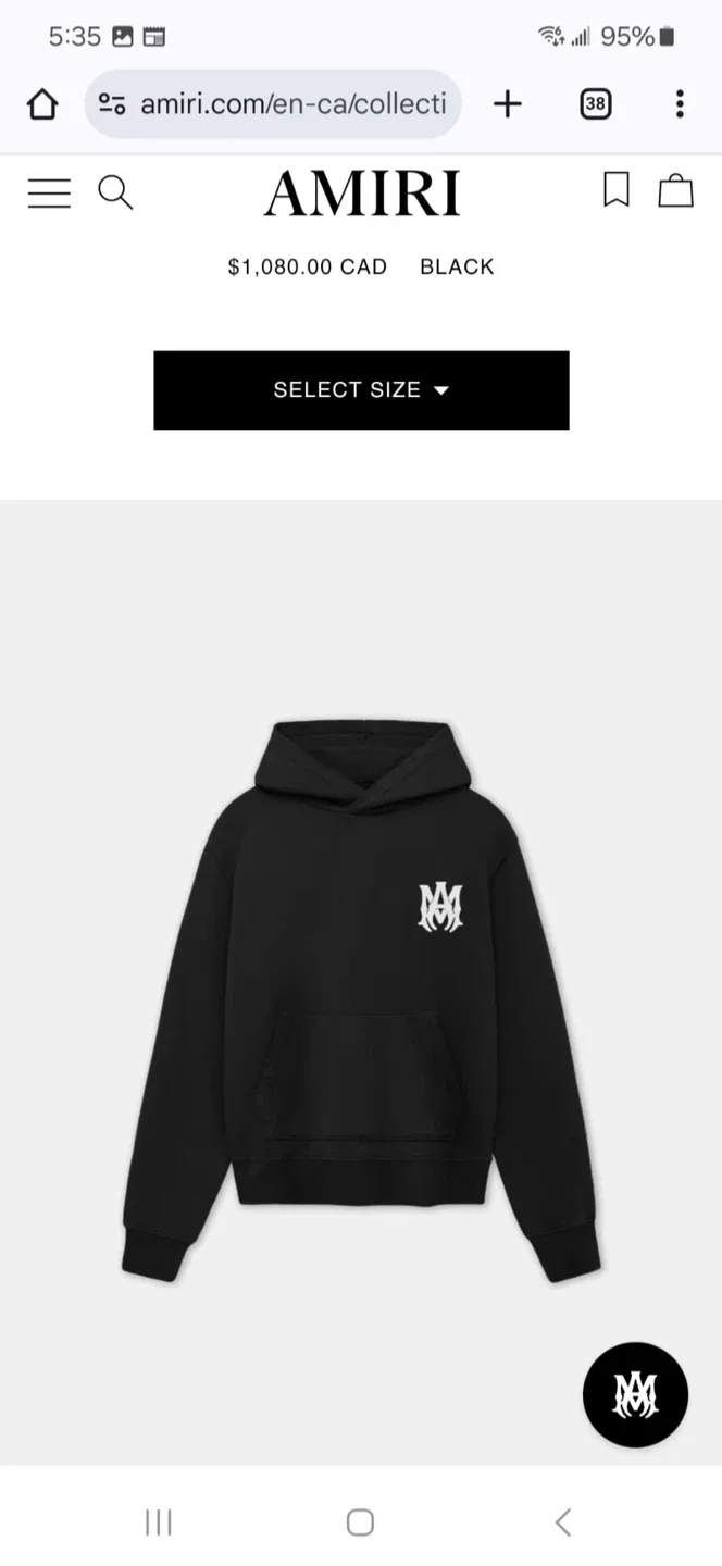 AMIRI Black M.A. Core Hoodie image indicator(4)