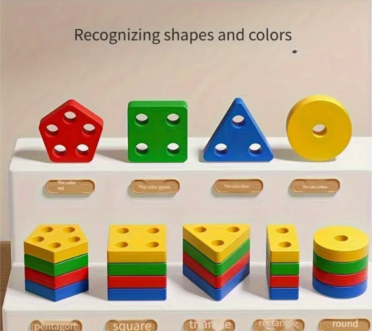 Montessori toy - Wooden Shape Sorter Puzzle Toy image indicator(2)