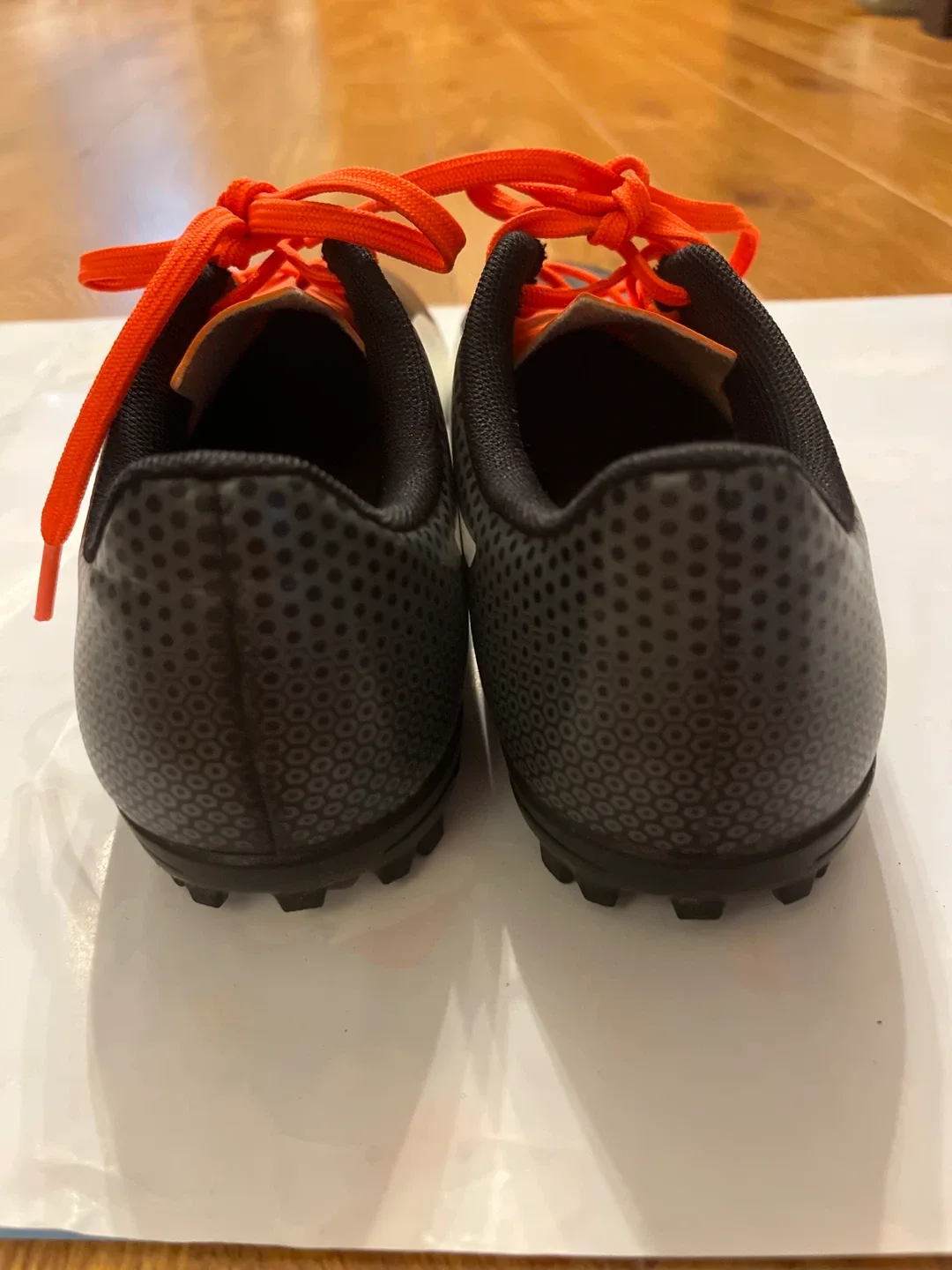 Puma Soccer Cleats, Grey & Orange with shin guards image indicator(3)