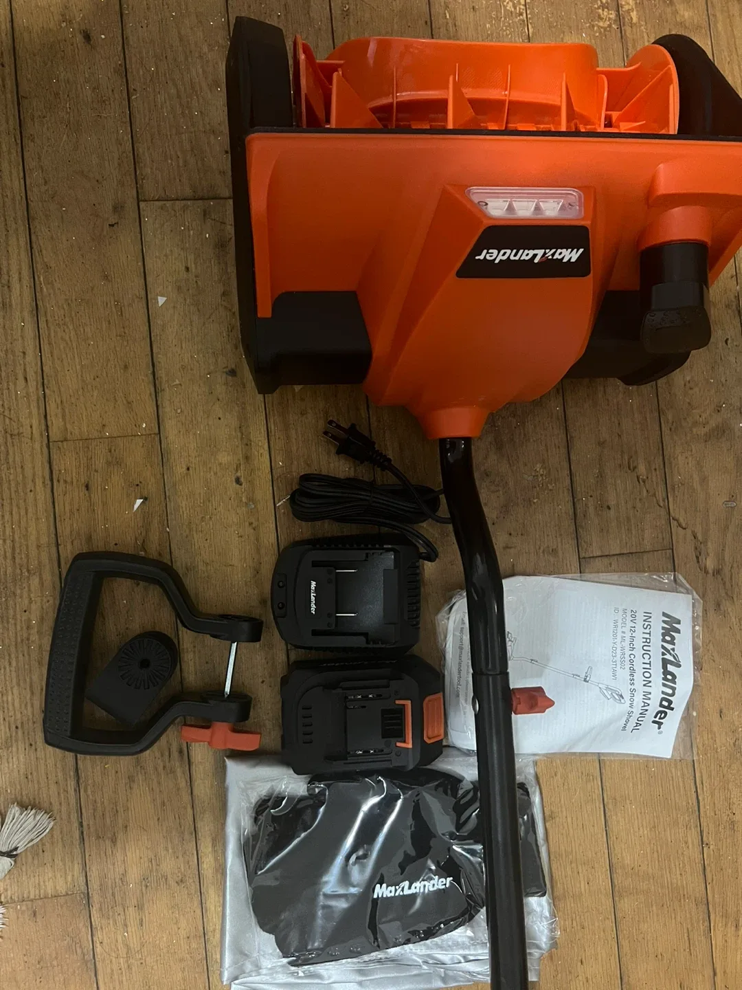 MaxLander 20V 12-inch Cordless Snow Shovel