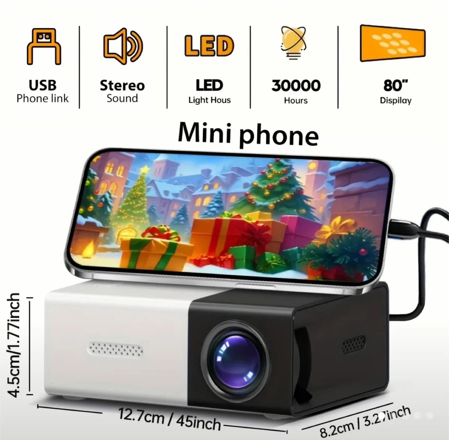 Mini Phone Projector image indicator(3)