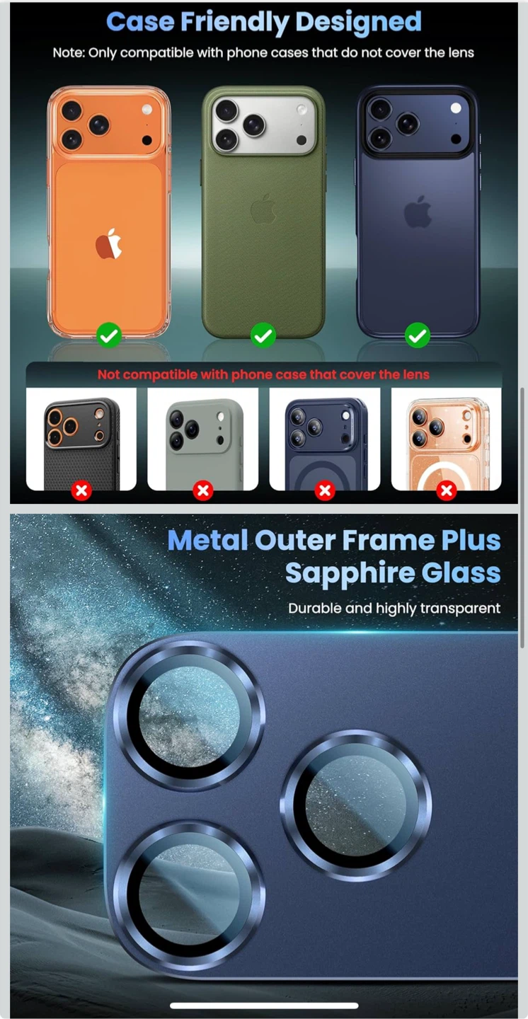 iPhone 17 pro max Camera Lens Protector - photo 3