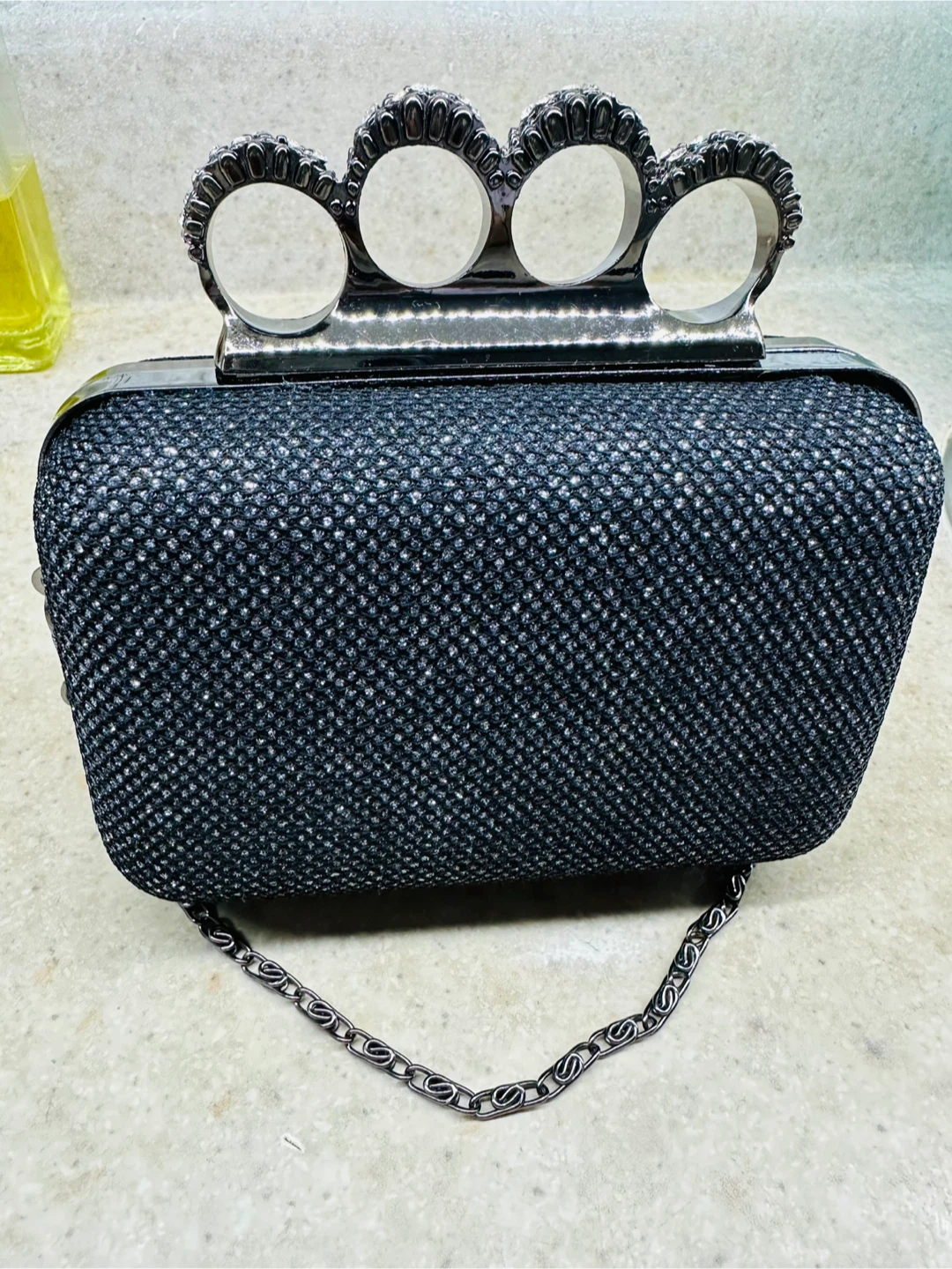Black Knuckle Ring Clutch - photo 4