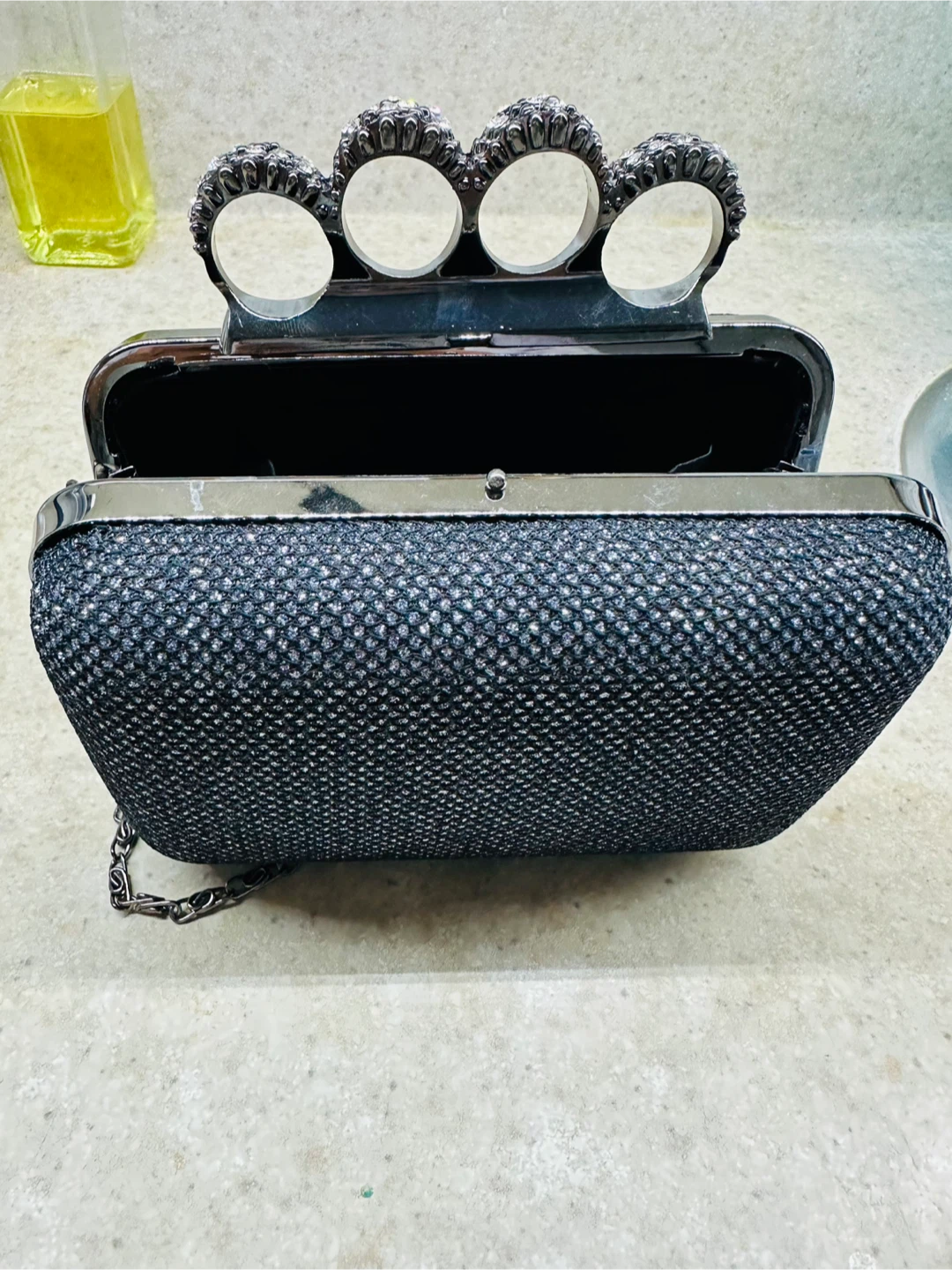 Black Knuckle Ring Clutch - photo 2