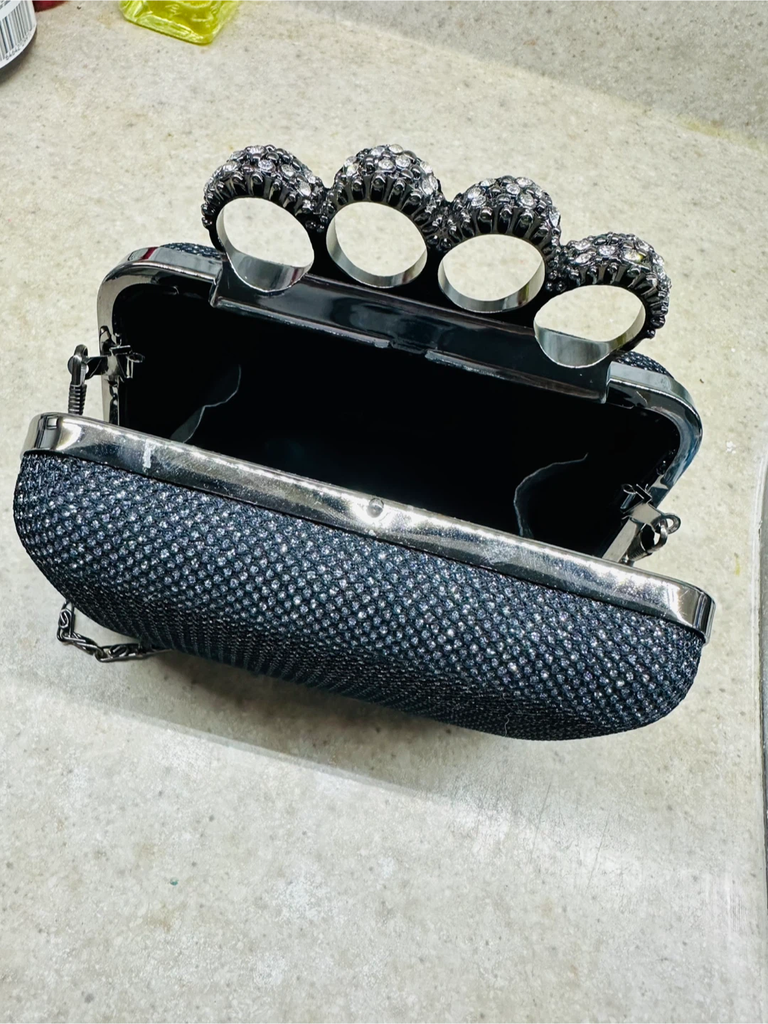Black Knuckle Ring Clutch