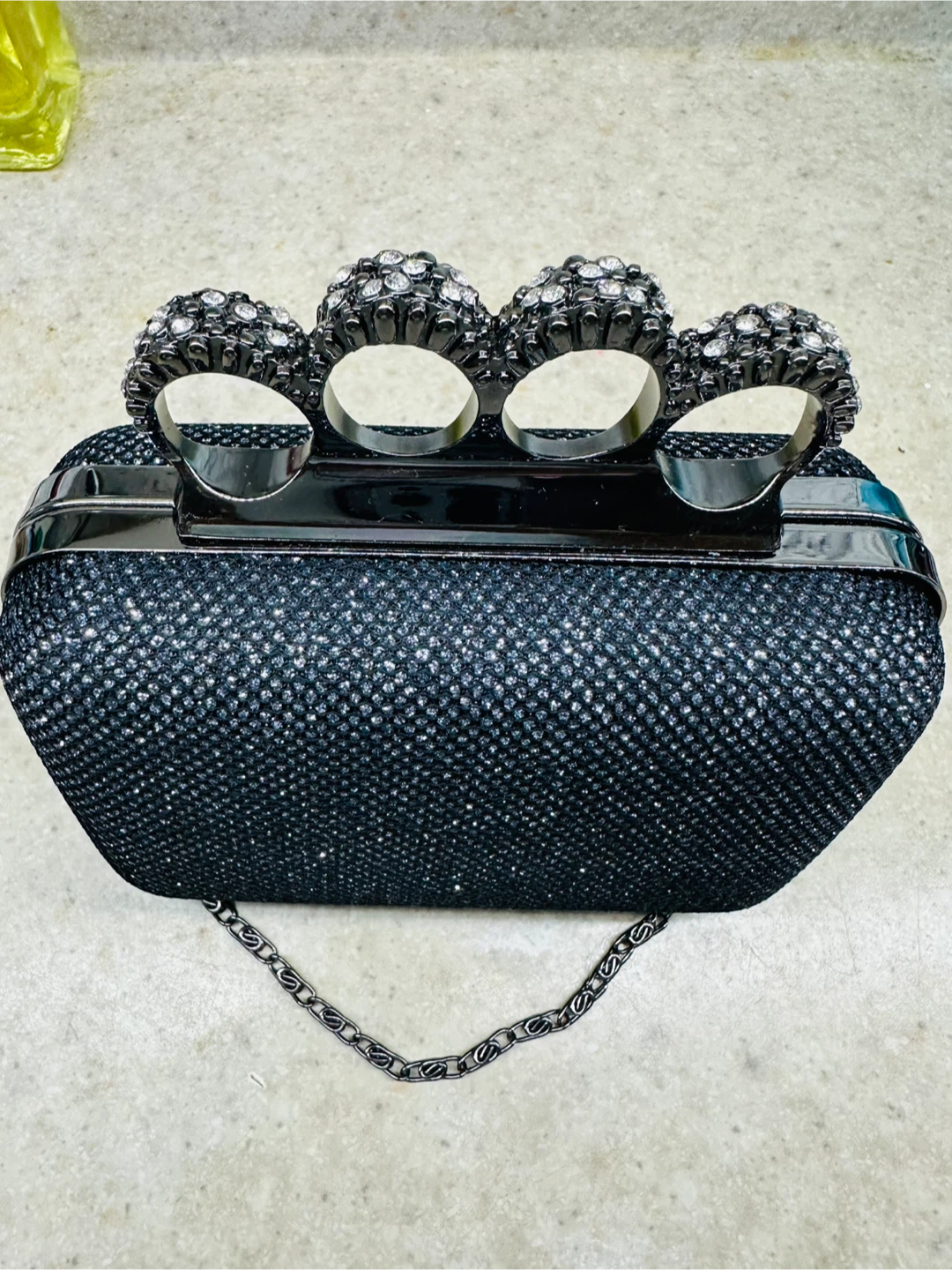 Black Knuckle Ring Clutch - photo 3