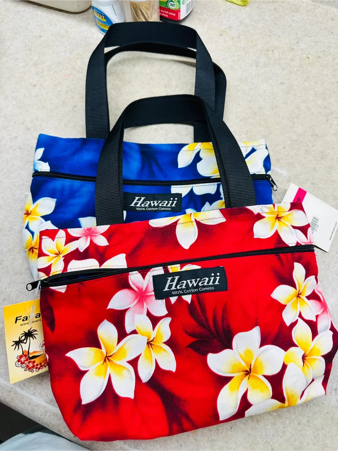 Hawaii 100% Cotton Canvas Tote Bag - One Size image indicator(2)