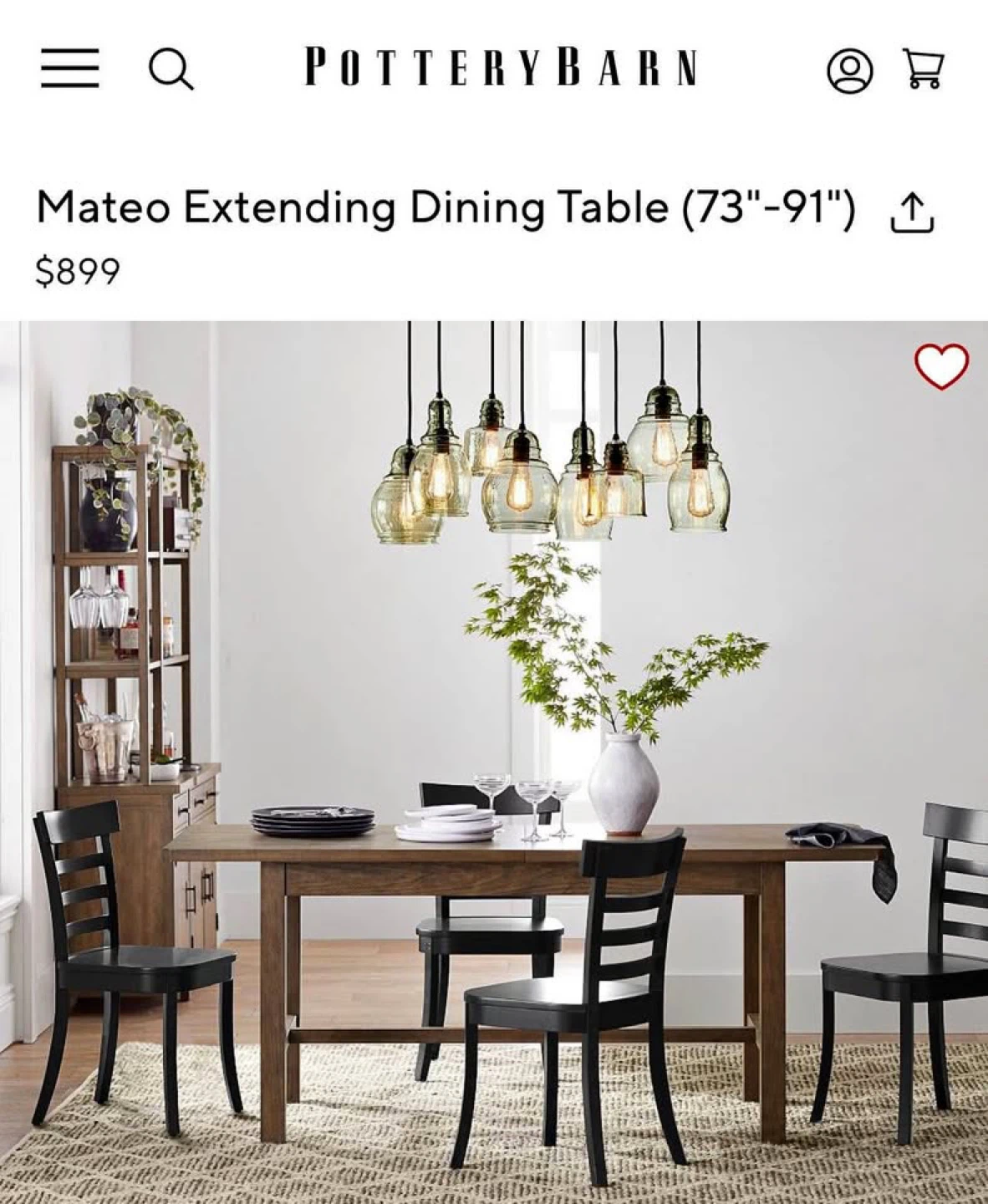 Pottery Barn Mateo Extending Dining Table (73"-91") - photo 4