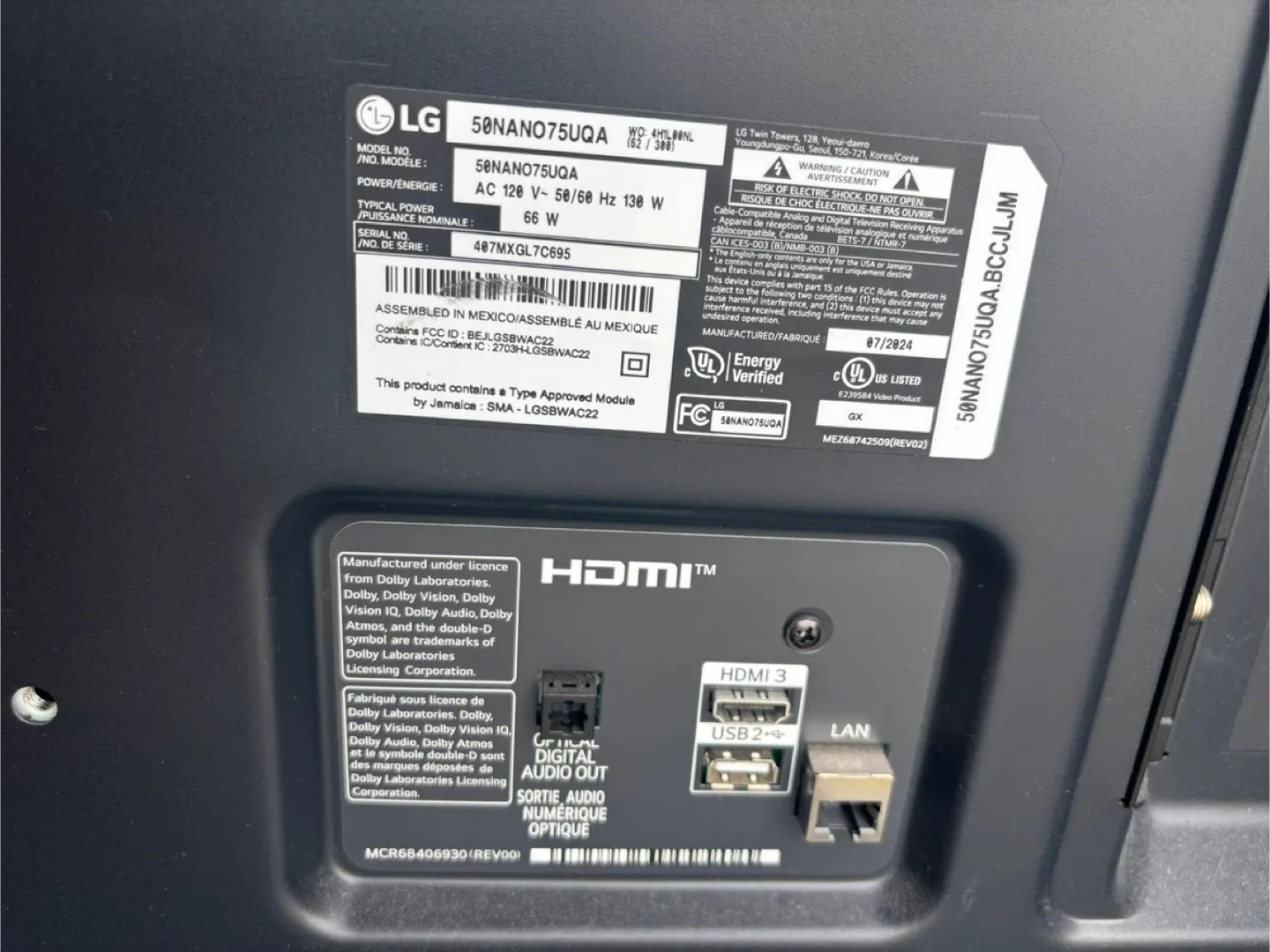 50 inch smart tv (LG NANO) image indicator(3)