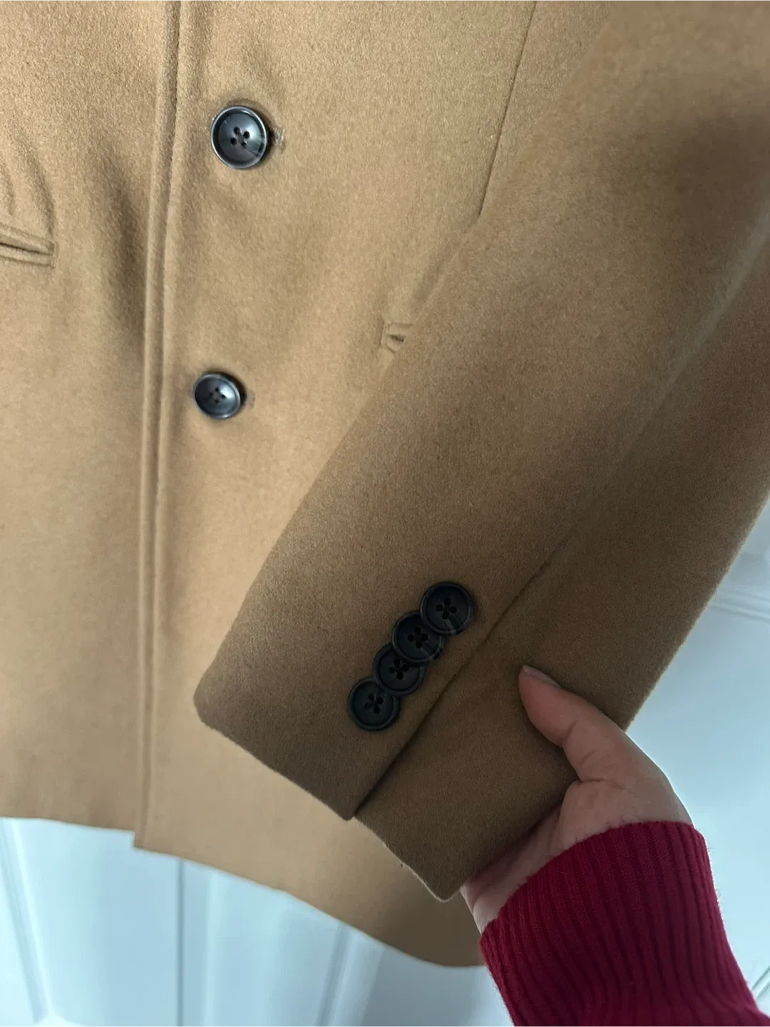 Banana Republic Men’s Wool Blend Camel Coat - Size S image indicator(6)