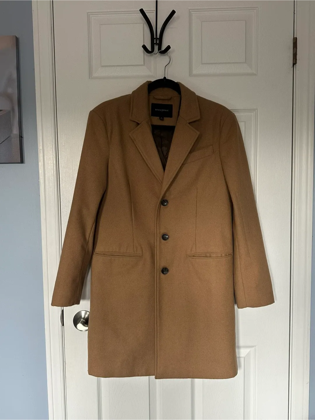 Banana Republic Men’s Wool Blend Camel Coat - Size S image indicator(2)