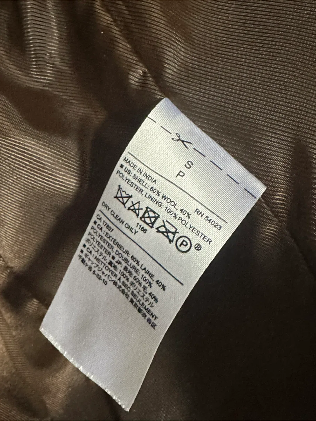 Banana Republic Men’s Wool Blend Camel Coat - Size S image indicator(5)