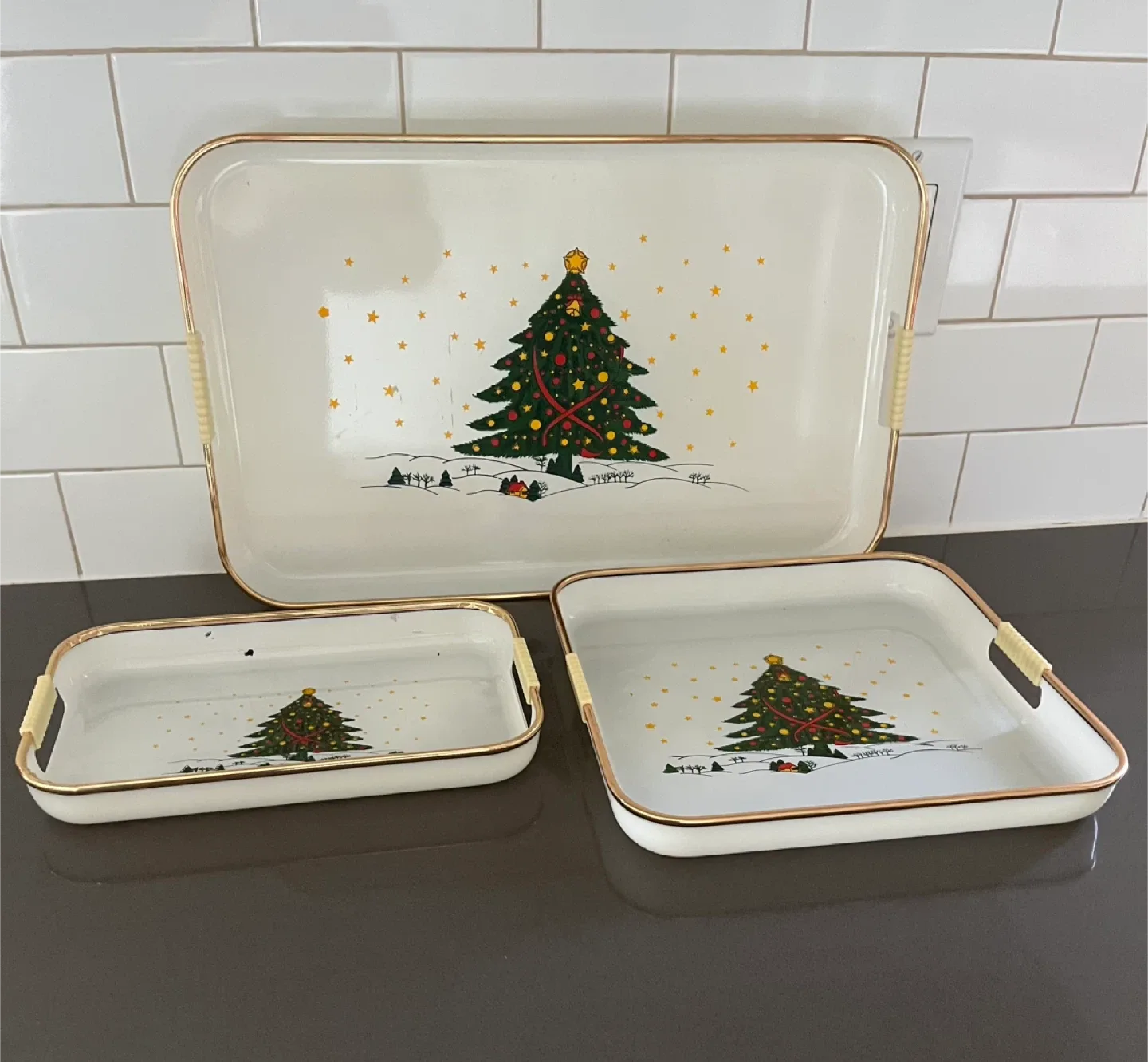 Christmas Tree Serving Tray Set image indicator(2)