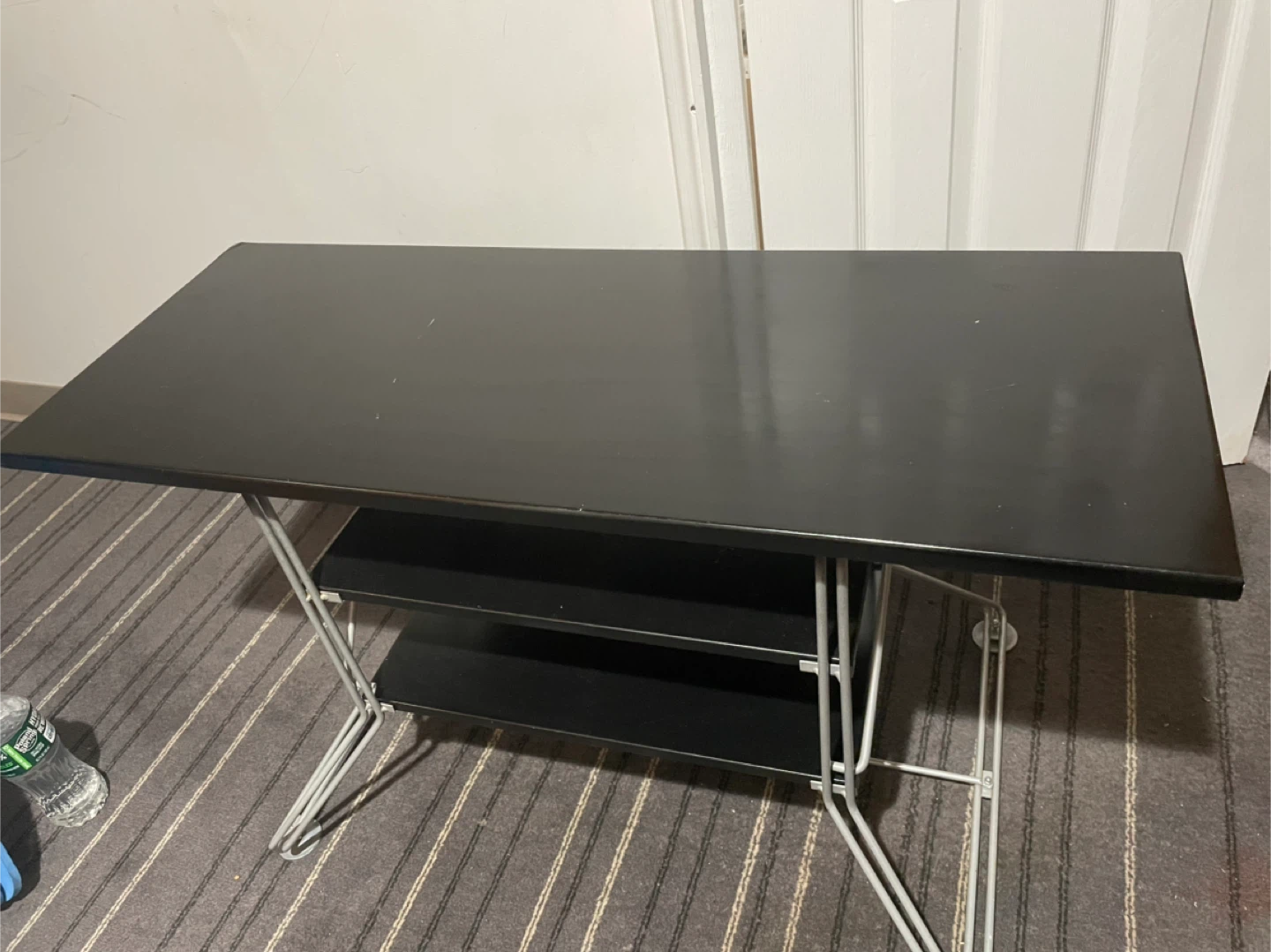 Black Desk with Shelves