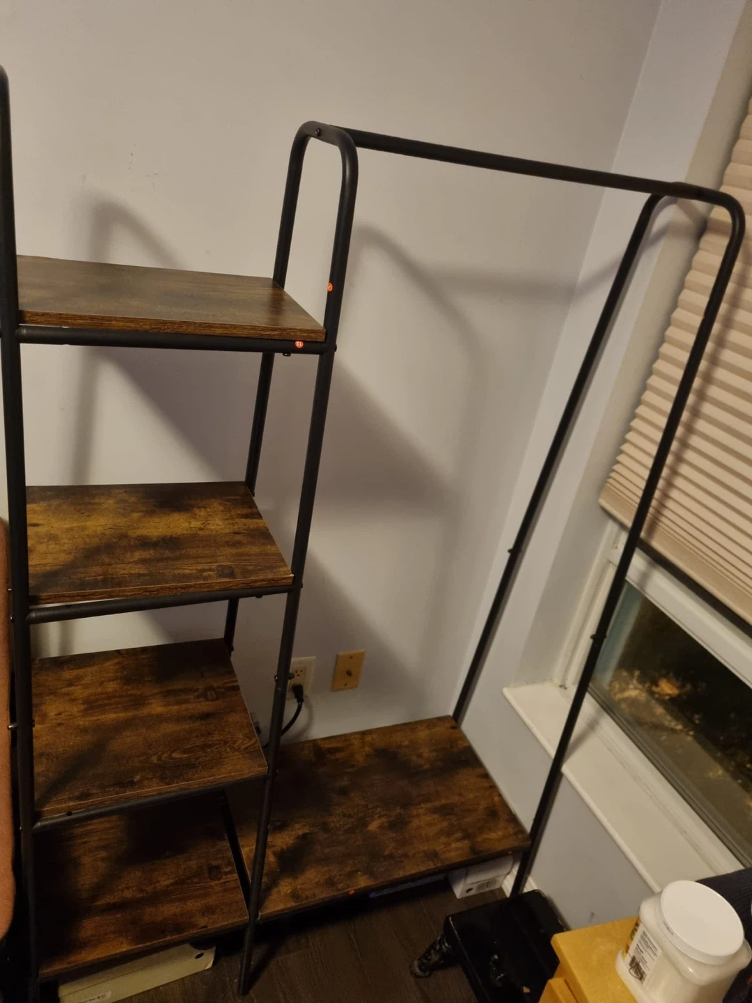 Very Sturdy Ladder Shelf with Clothes Rack
