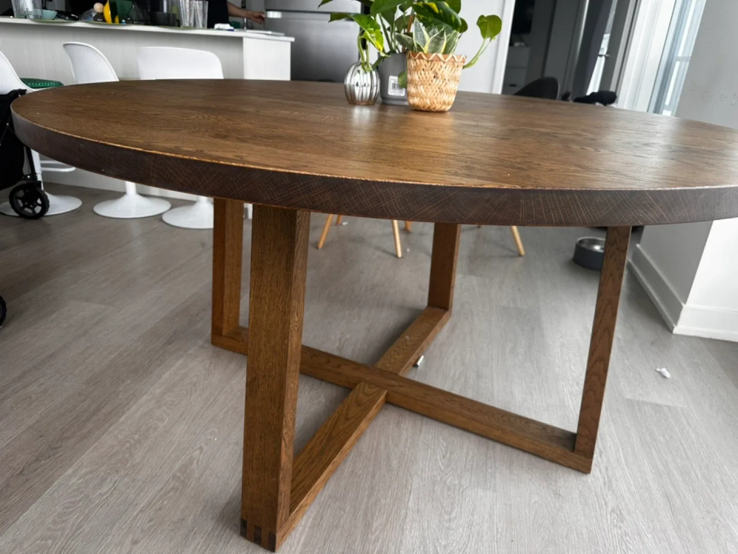 IKEA MÖRBYLÅNGA Table - Oak Veneer Brown Stained image indicator(3)