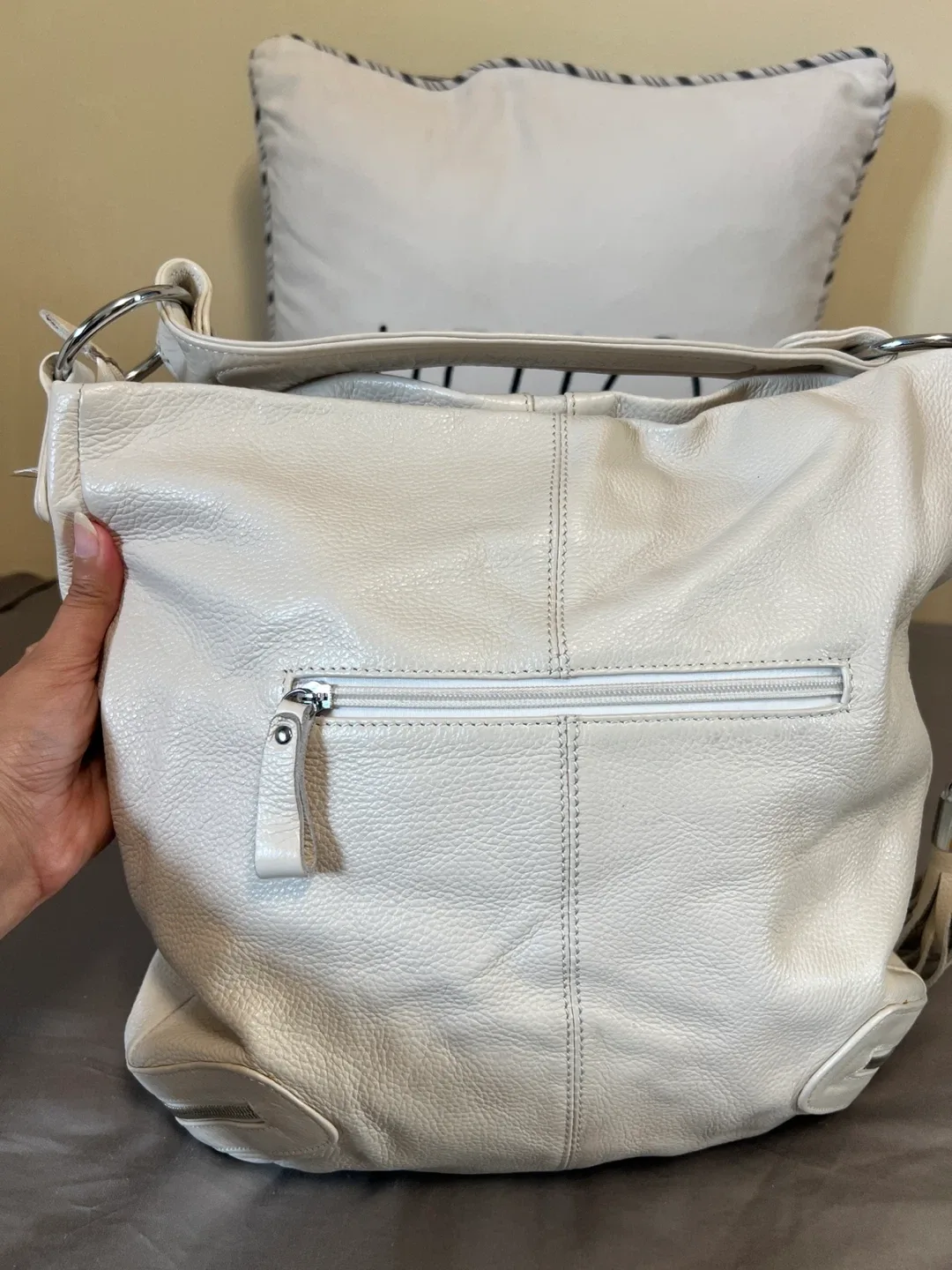 Off-White Leather Hobo Bag image indicator(4)