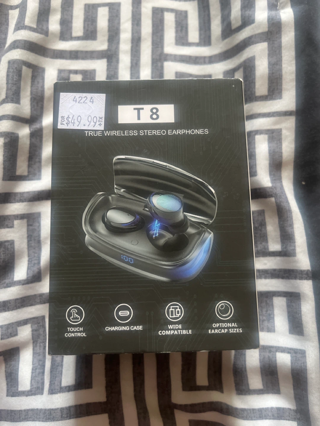T8 True Wireless Stereo Earphones - Brand New