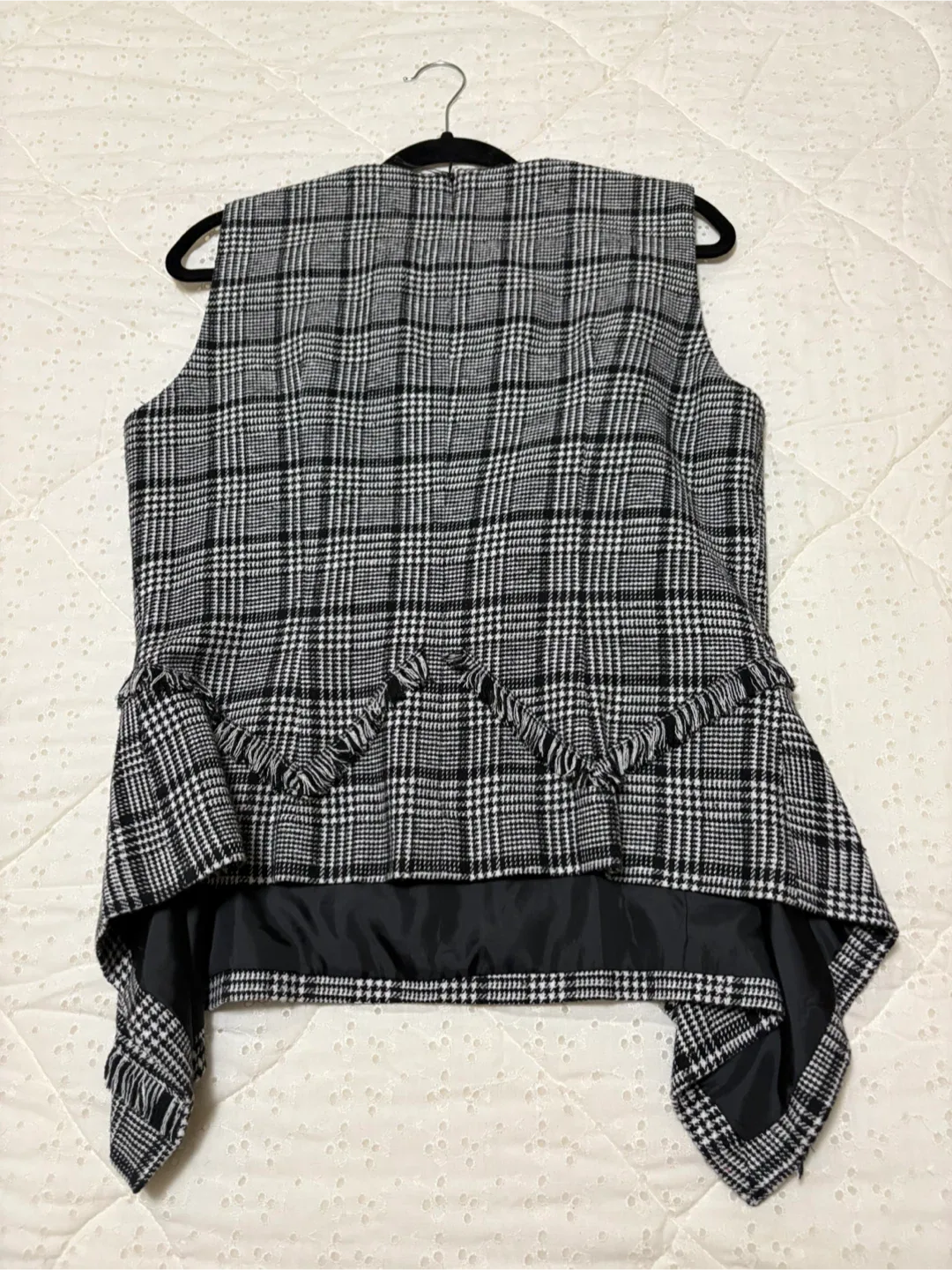 Simon Chang Black and White Plaid Top image indicator(2)
