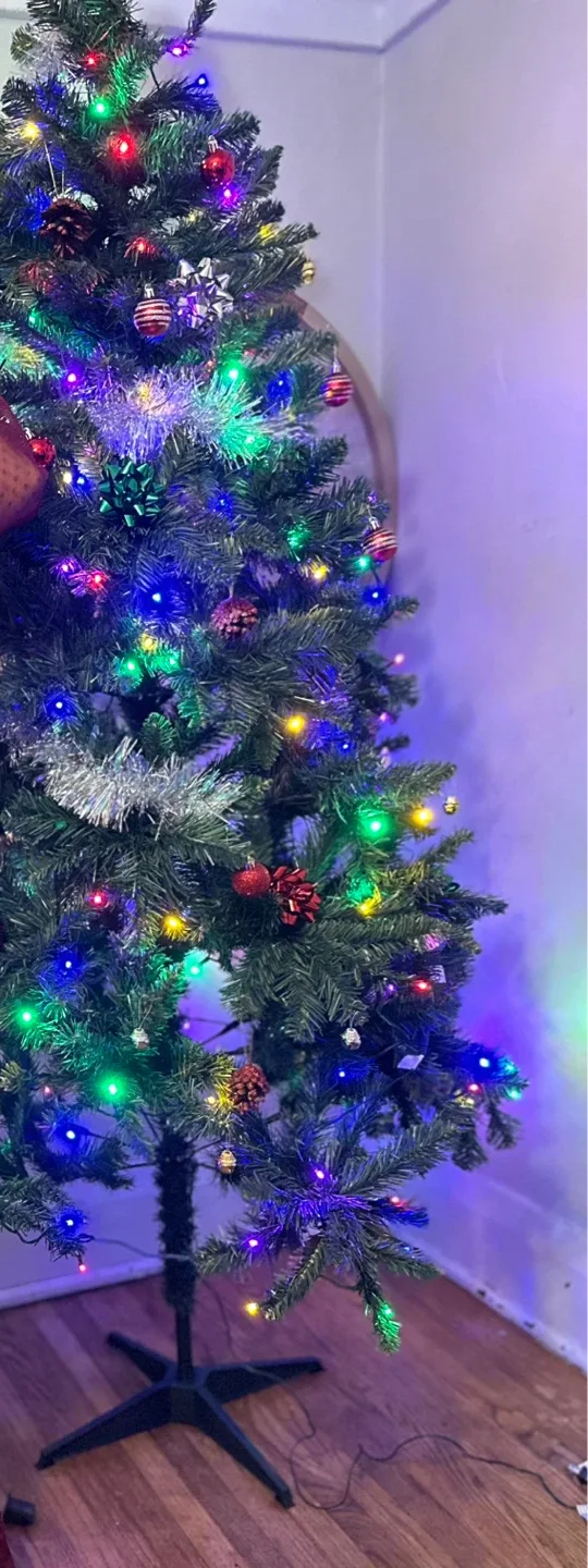 Holiday Time Pre-Lit Braxton Fir Christmas Tree image indicator(2)