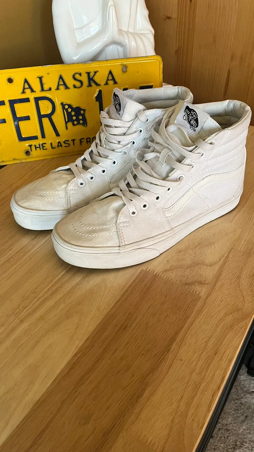 Vans Sk8-Hi High Top White Sneakers thumbnail