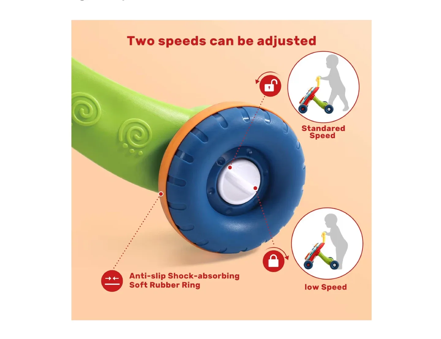 Cute Stone 2 in 1 Baby Walker image indicator(5)