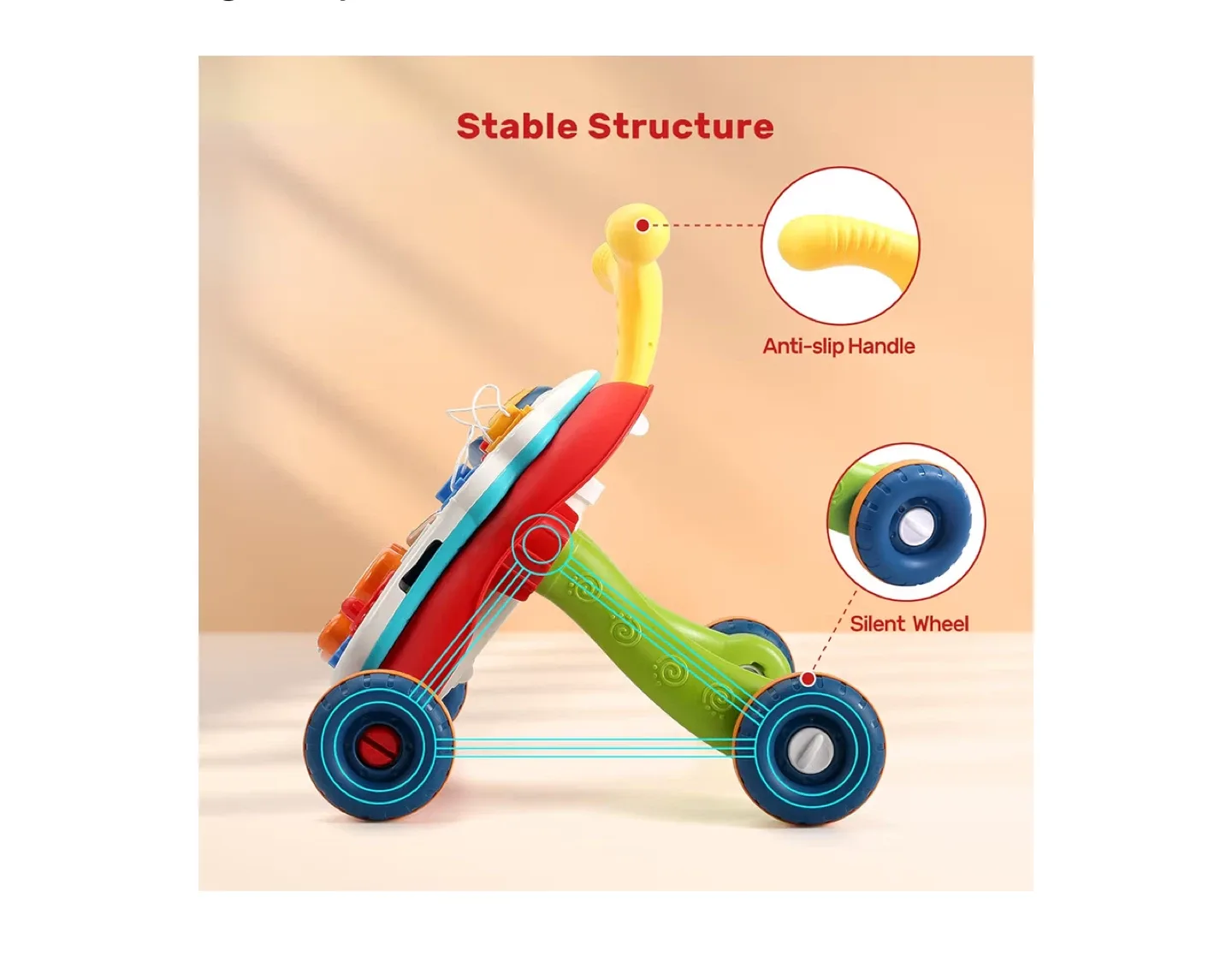Cute Stone 2 in 1 Baby Walker image indicator(6)
