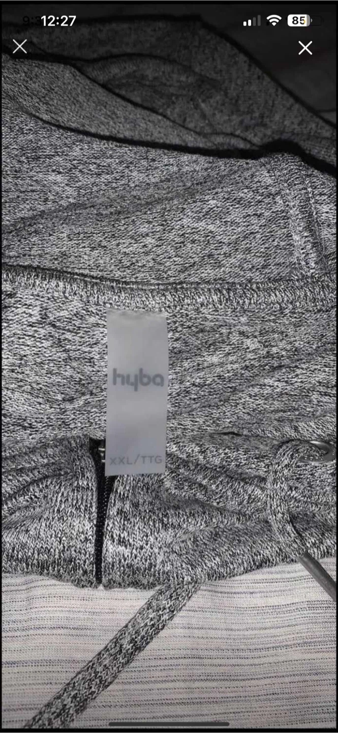 Hyba XXL/TTG Grey Zip-up short sleeve Hoodie - photo 2