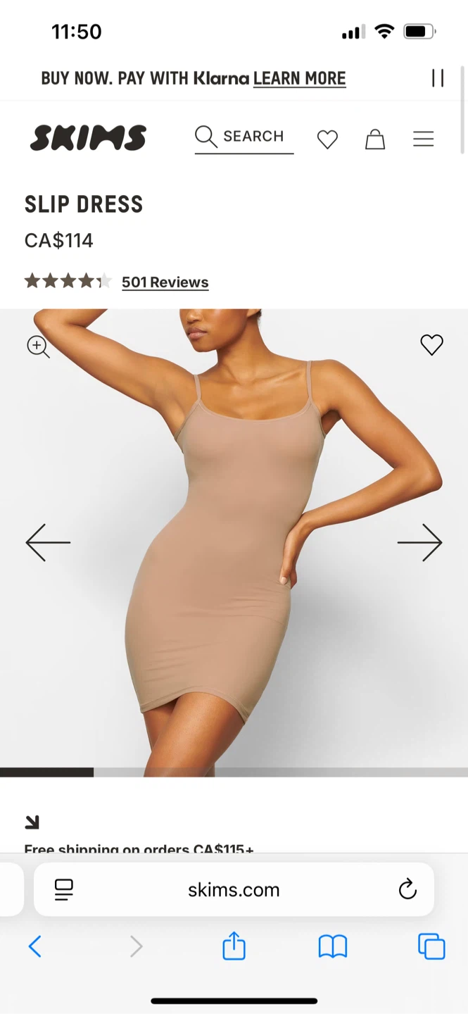 SKIMS Slip Dress - Size Small