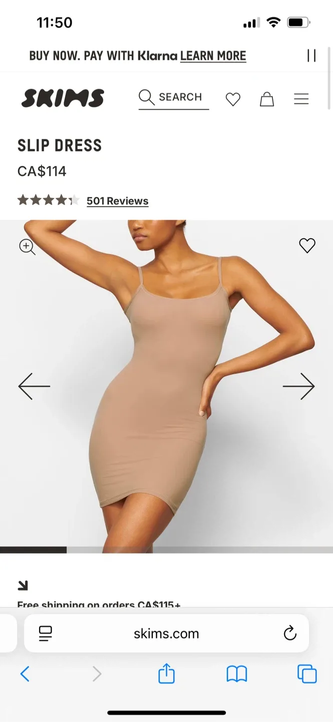 SKIMS Slip Dress - Size Small thumbnail