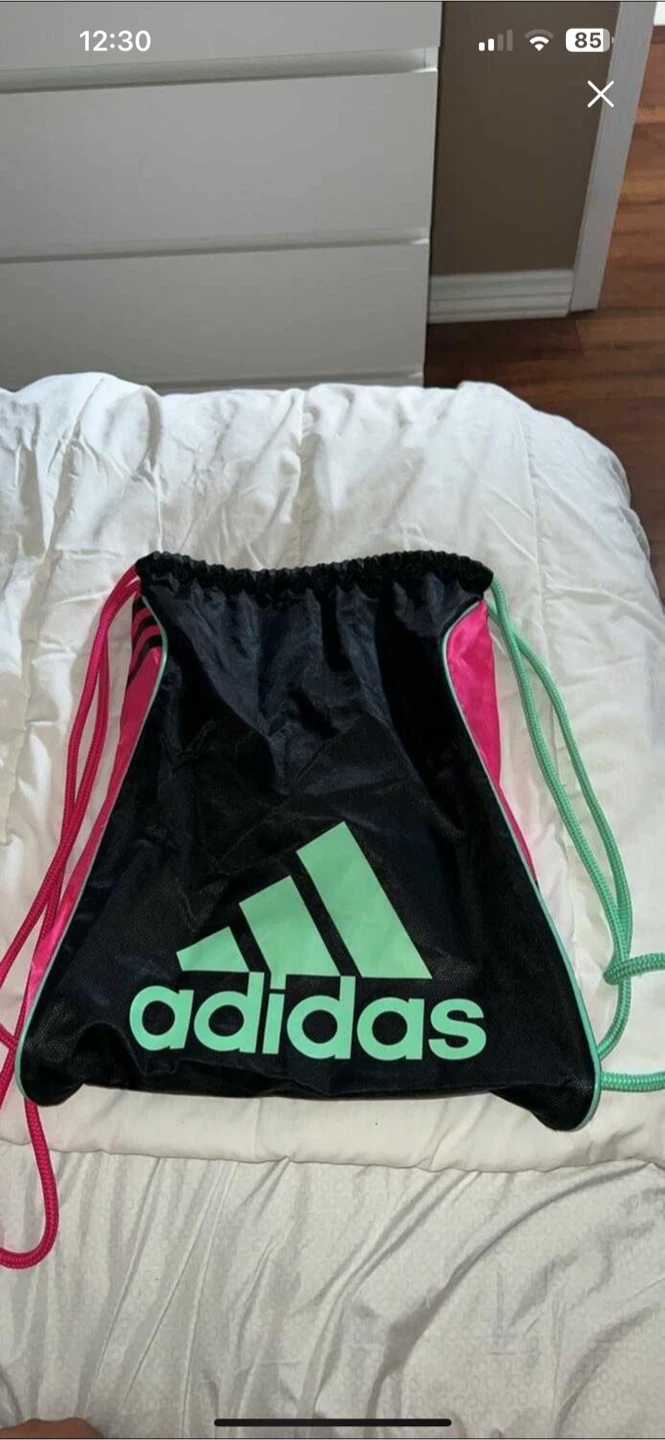 Adidas Drawstring Bag - Black & Pink