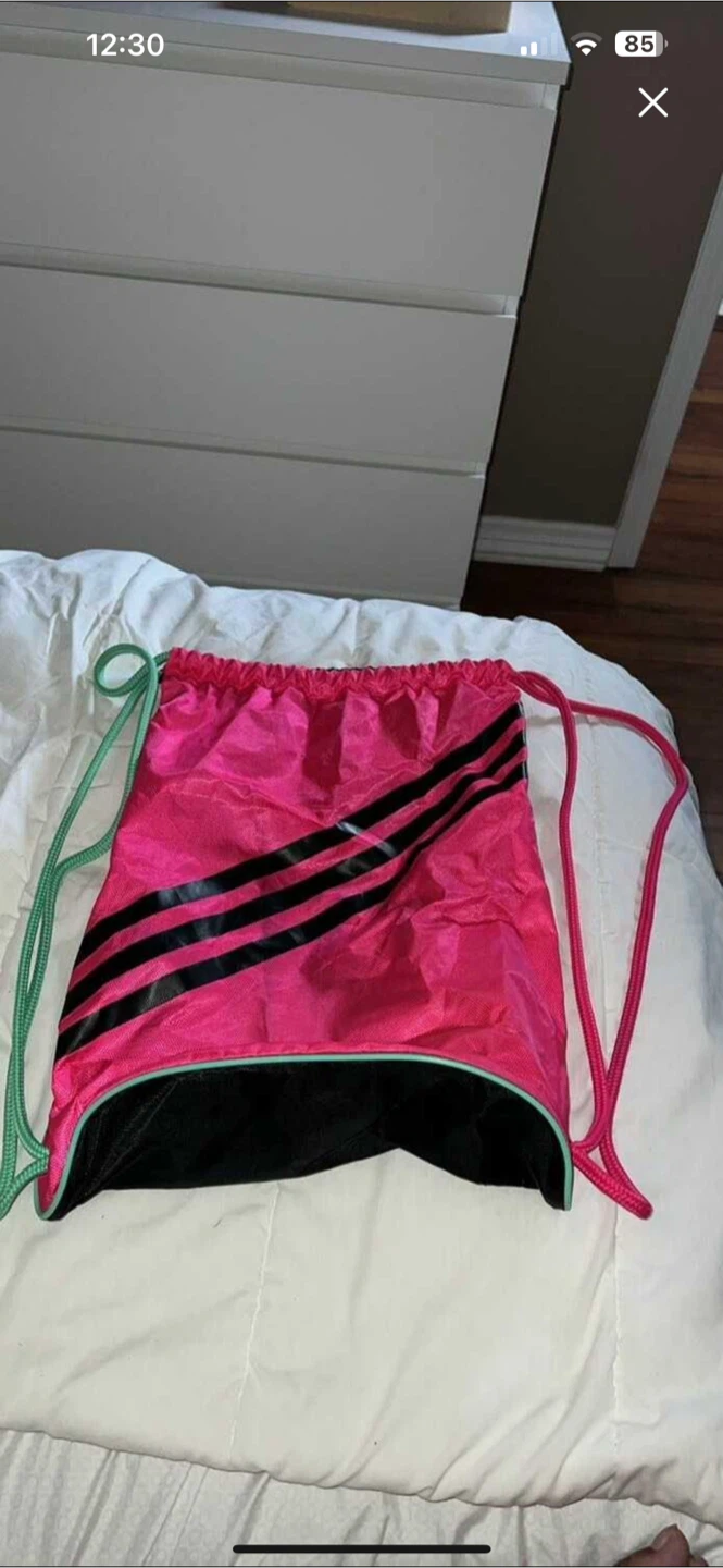 Adidas Drawstring Bag - Black & Pink - photo 2