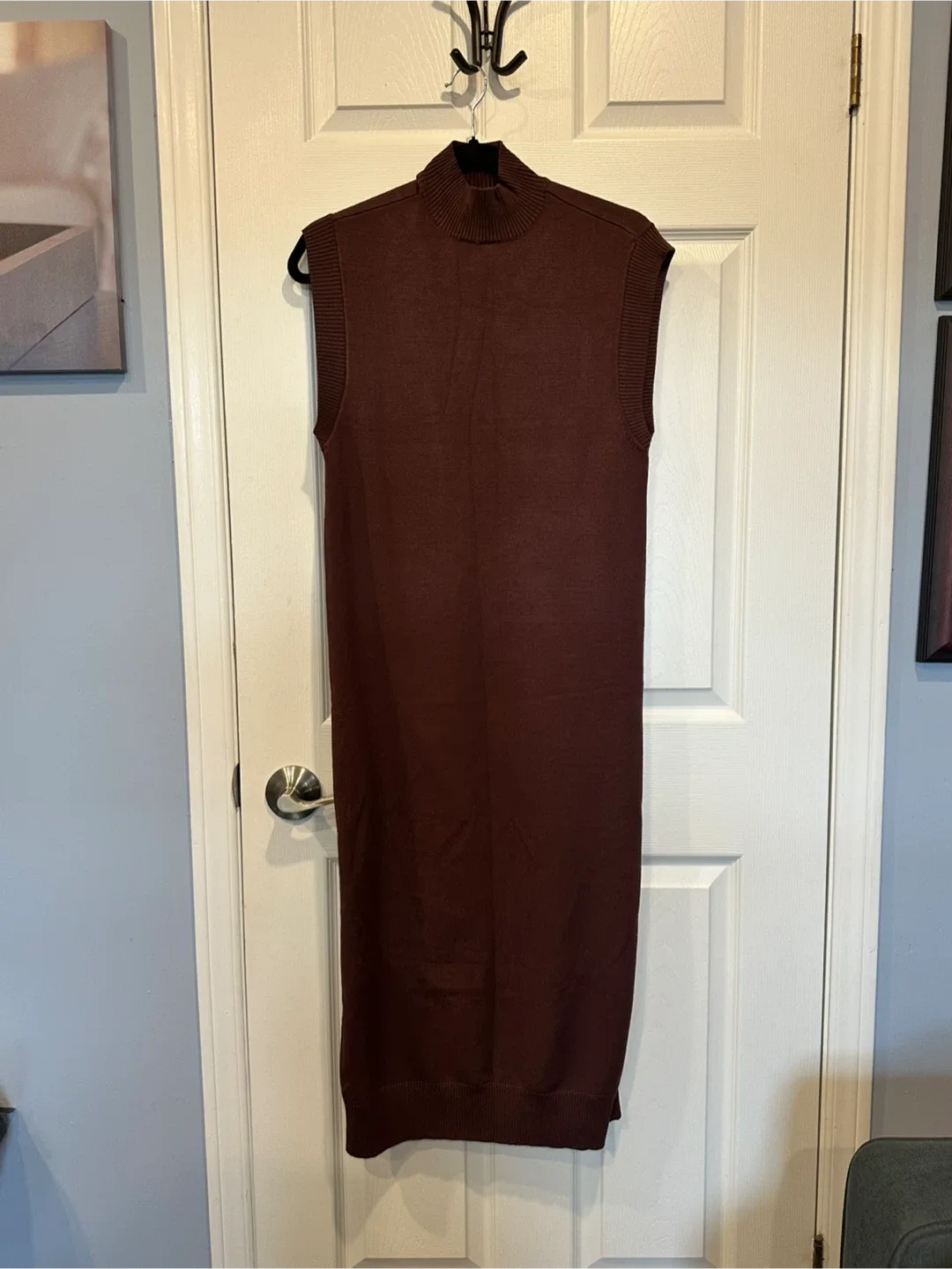 New Dynamite Brown Sleeveless Knit Dress- Size S image indicator(4)