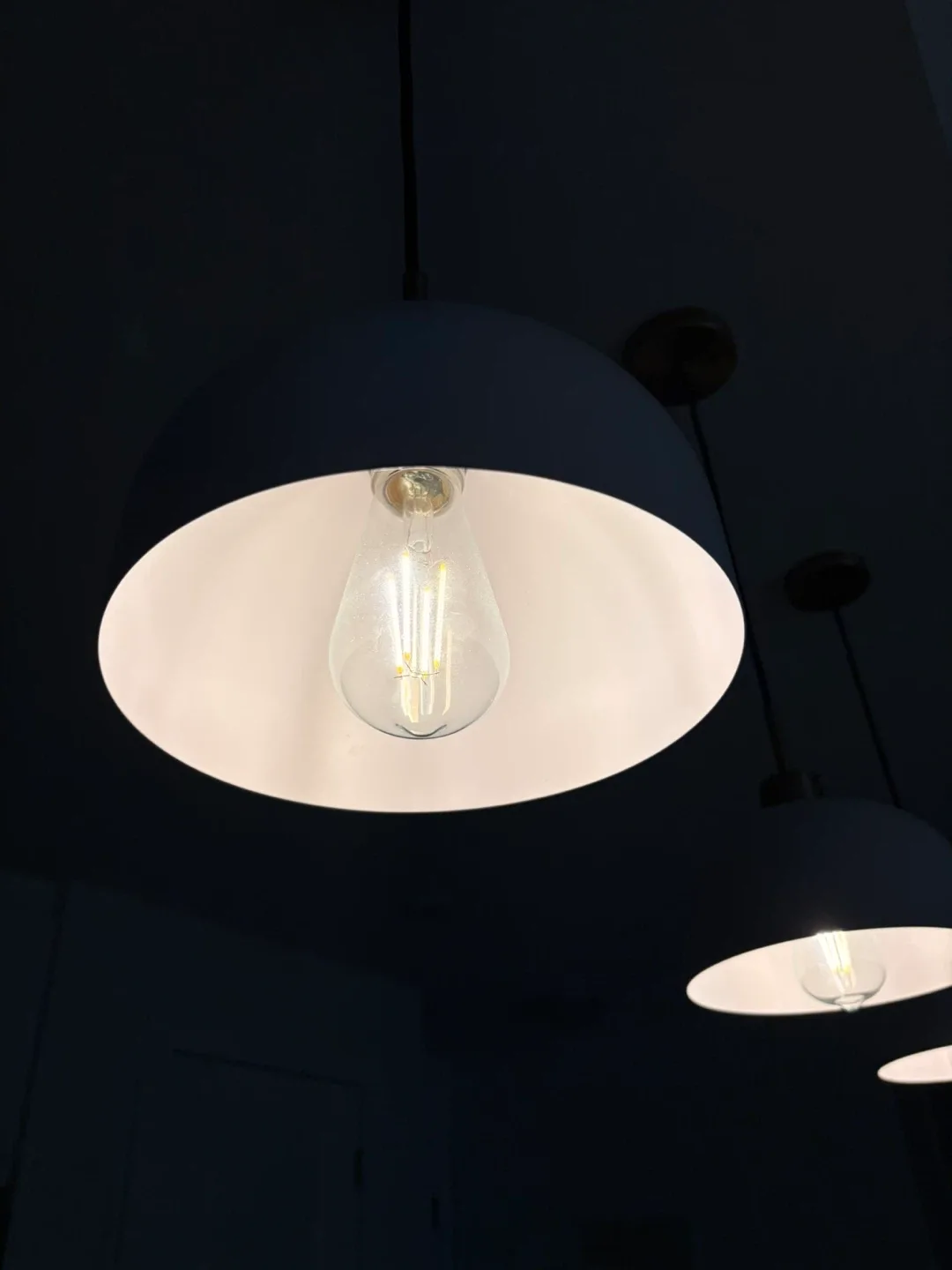 White Dome Pendant Light Fixtures image indicator(2)