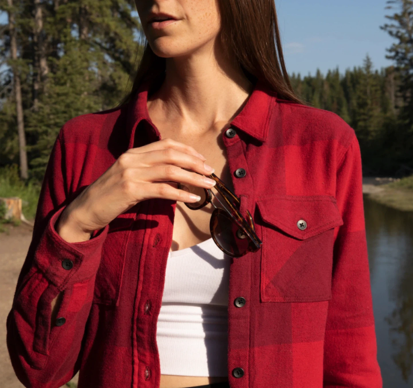 California Cowboy Red Plaid Flannel Shirt