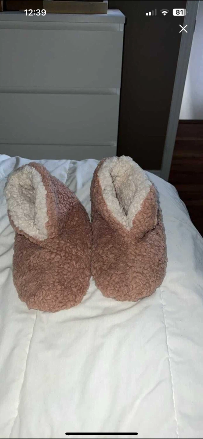Fuzzy Pink Slippers