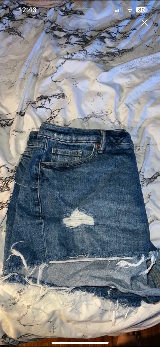 Distressed Denim shorts image indicator(3)