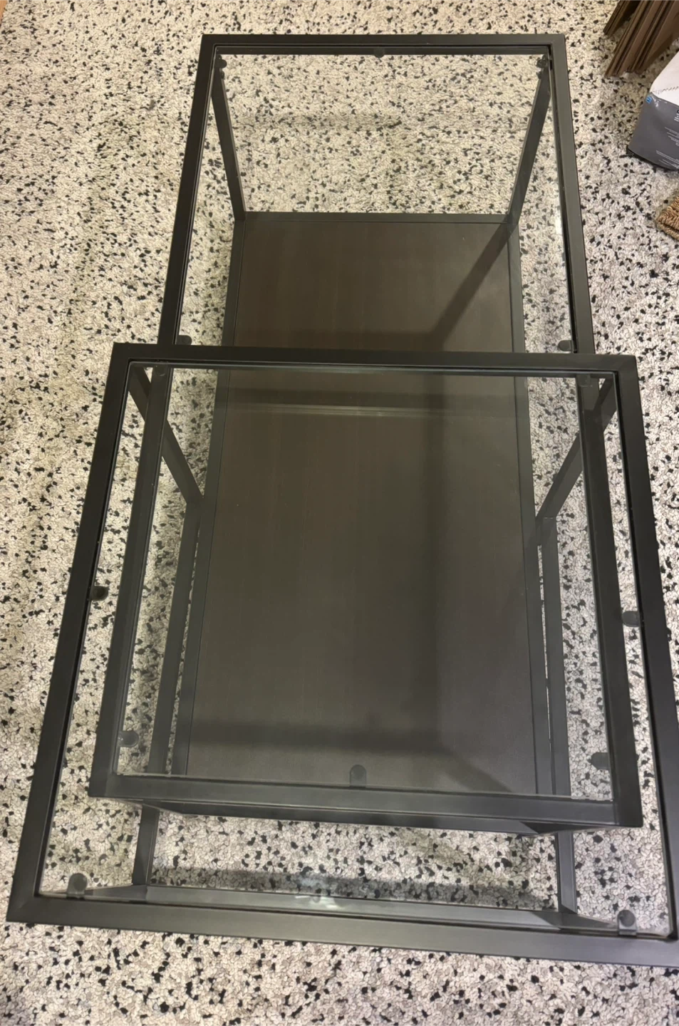IKEA Nesting Tables - Black-Brown/Glass - photo 4