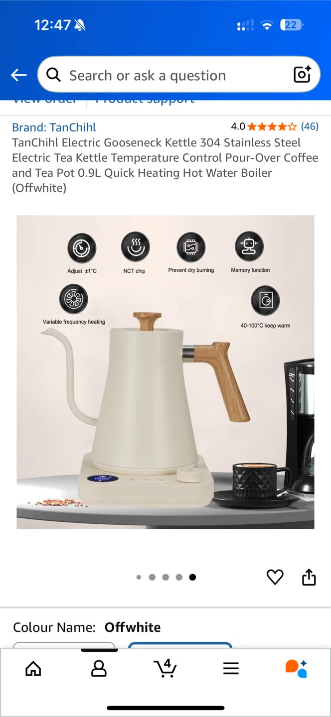 TanChihl Electric Gooseneck Kettle - Offwhite - photo 4