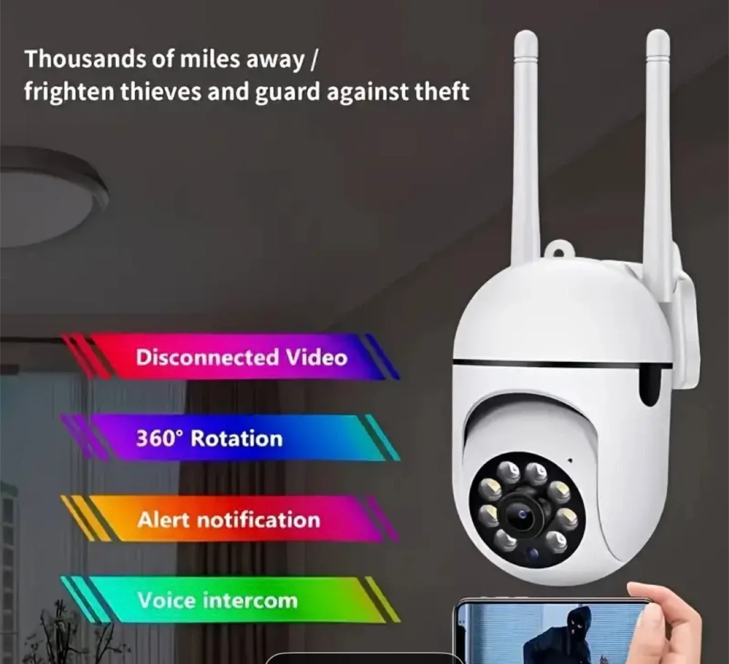 WiFi Camera - Motion Tracking, 2-Way Audio, Night Vision image indicator(7)