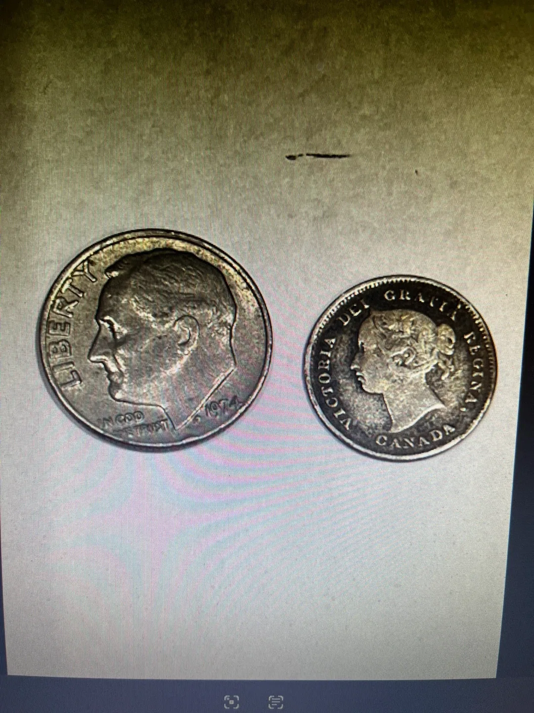 Rare 1888 Victoria Silver Canadian 5 Cent Coin image indicator(3)