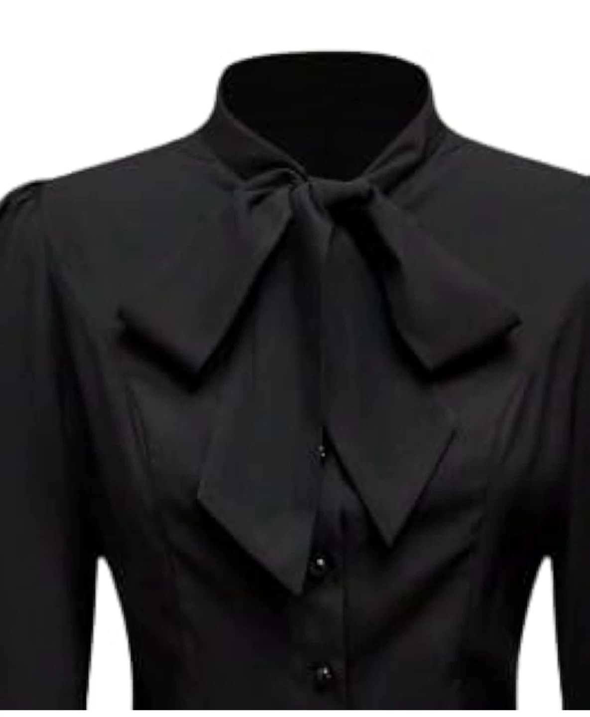 Black Long Sleeve Bow Blouse（small） - photo 3