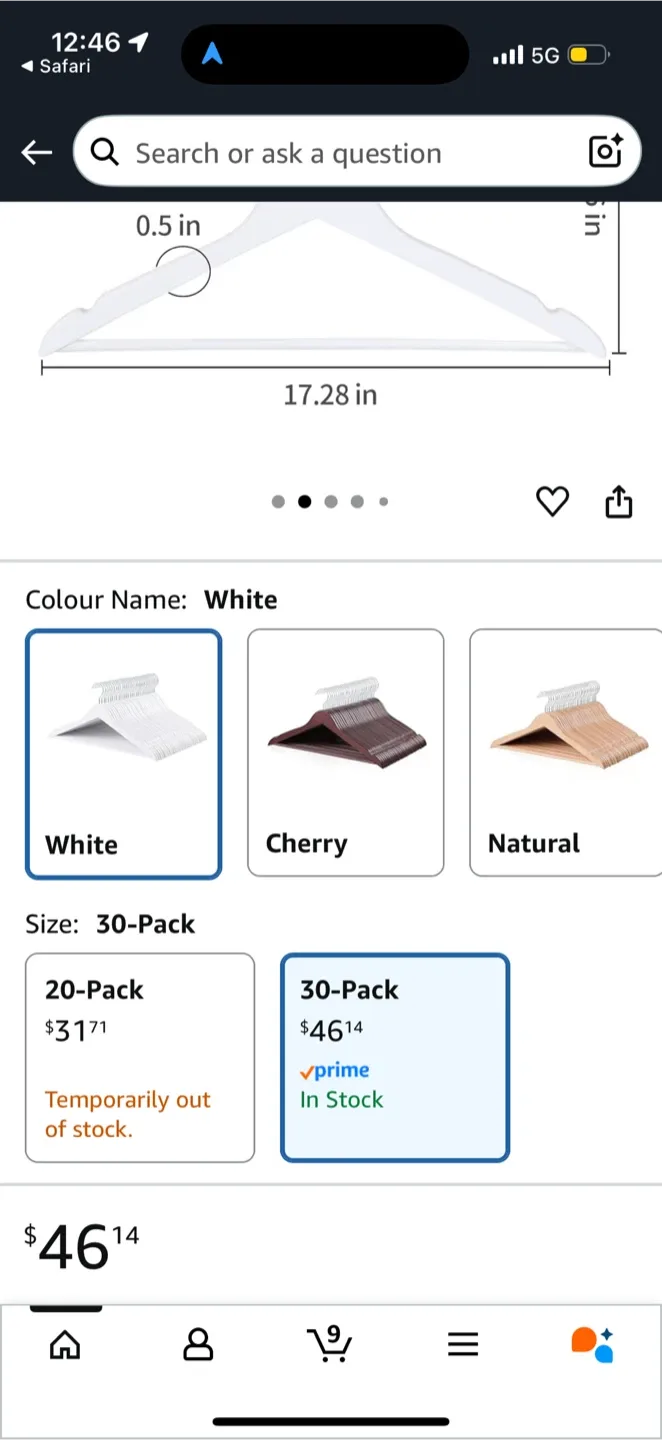 Amazon Basics Clothes Hangers - New in Box image indicator(9)