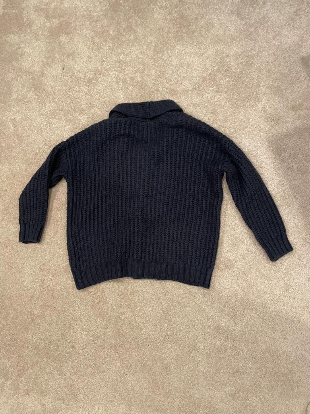 Zara Navy Oversized Knit Cardigan - Size S - photo 4